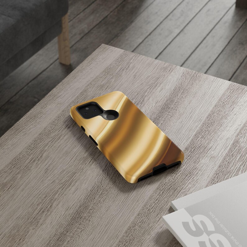 Goldene Luxus Handyhülle - Gold Abstrakte Kunst Cover für iPhone 17 Air 16 Pro Max 15 14 13 12 11, Samsung S25 Ultra S24 S23, Pixel 9 Pro 8 7 6 Bild 10
