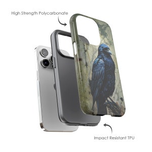 Gothic Raven Phone Case: Dual Layer Protection for iPhone, Samsung & Pixel image 4