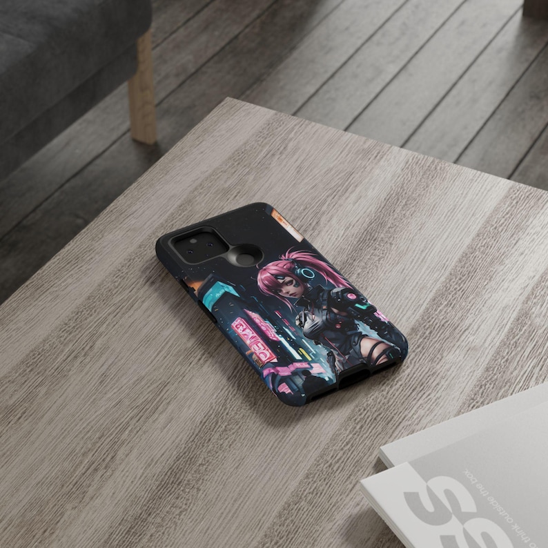 Etui na telefon z motywem anime Cyberpunk – japońska dziewczyna w mandze na iPhone'a 17 Air 16 Pro Max 15 14 13 12 11, Samsunga S25 Ultra S24 S23, Pixela 9 Pro 8 zdjęcie 10