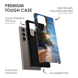 Summer Beach Handyhülle - Tropische Küste Hawaii Cover für iPhone 17 Air 16 Pro Max 15 14 13 12 11, Samsung S25 Ultra S24 S23, Pixel 9 Pro Bild 2