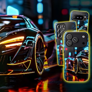 Funda para teléfono con diseño de hipercoche exótico: estilo automotriz protector para iPhone, Samsung y Pixel imagen 1