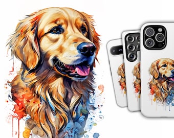 Aquarell Golden Retriever Handyhülle: Geschenk für iPhone, Samsung & Pixel