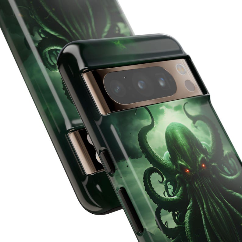 Cthulhu-telefoonhoesje - Sea Monster Gothic Horror Cover voor iPhone 17 Air 16 Pro Max 15 14 13, Samsung S25 Ultra S24 S23 S22 S21, Pixel 9 Pro 8 afbeelding 7