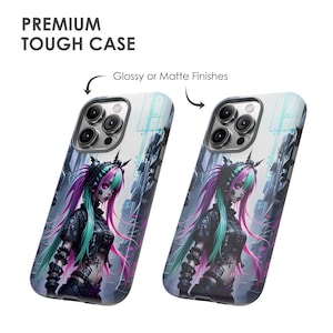 Cyberpunk Anime Phone Case - Cybergoth Girl Japanese Art Cover for iPhone 17 Air 16 Pro Max 15 14 13, Samsung S25 Ultra S24 S23, Pixel 9 Pro image 4