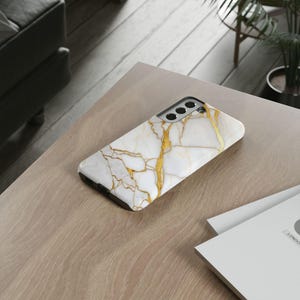 Gold Marble Phone Case - Striking Golden Vein Rock Cover for iPhone 17 Air 16 Pro Max 15 14 13, Samsung S25 Ultra S24 S23 S22, Pixel 9 Pro 8 image 9