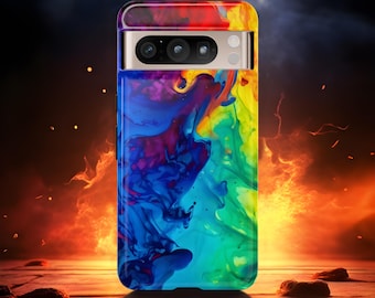 Rainbow Phone Case, Liquid Google Pixel 9 Pro Case, Rainbow Pixel 8 Pro Case, Rainbow Pixel 8 Case, Liquid Pixel 7 Case Rainbow Pixel 6 Case