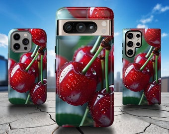 Cherry Phone Case – Niedliches Früchtchen Cover für iPhone 17 Air 16 Pro Max 15 14 13 12 11, Samsung S25 Ultra S24 S23 S22 S21, Pixel 9 Pro 8 7 6 5
