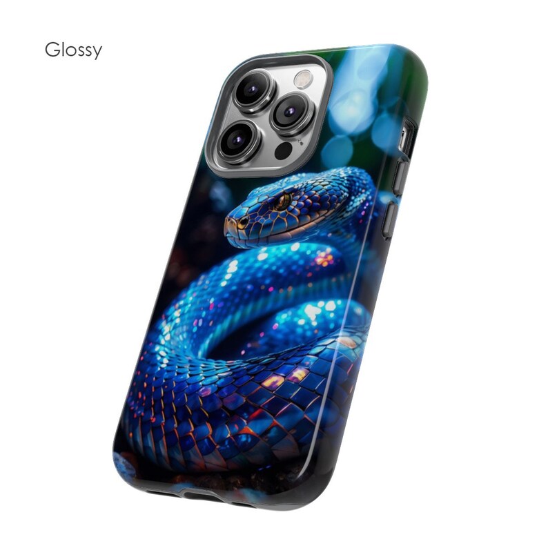 Blått ormskal för iPhone: Gåva till reptilälskare för iPhone, Samsung och Pixel bild 5