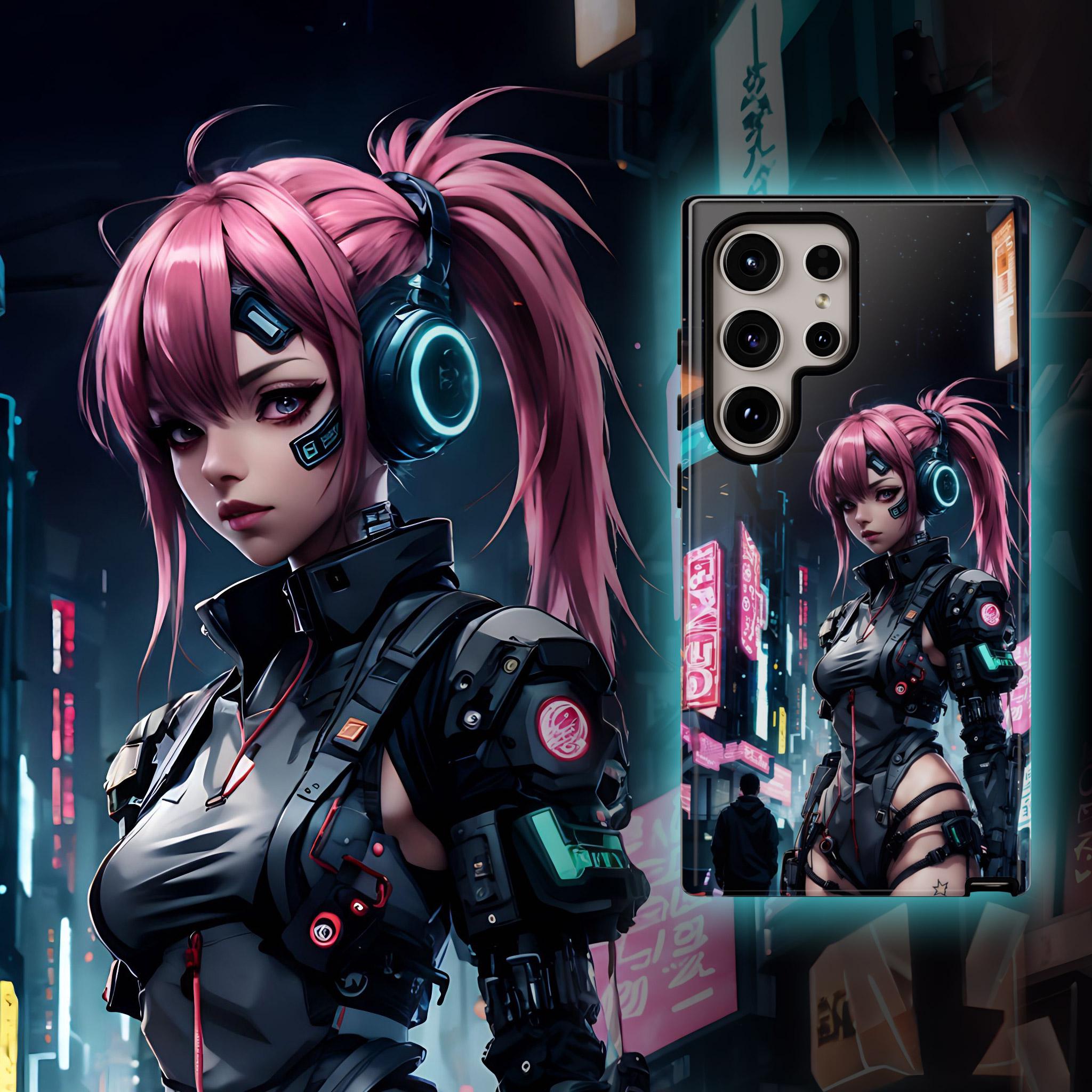 Samsung Galaxy Cyberpunk Anime Phone Case, S24 Ultra Case, S23 Ultra Case, Galaxy S22 Case, Japanese S24 Case, Manga S23 Case, S21, S20, S10