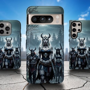 Viking Phone Case, Shieldmaiden Viking iPhone 16 Case, Viking Samsung S25 Ultra Case, Viking Pixel 9 Pro Case, Viking iPhone 15 Pro Case