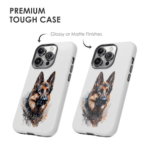 Watercolor German Shepherd Phone Case: Dog Lover Gift for iPhone, Samsung & Pixel image 4