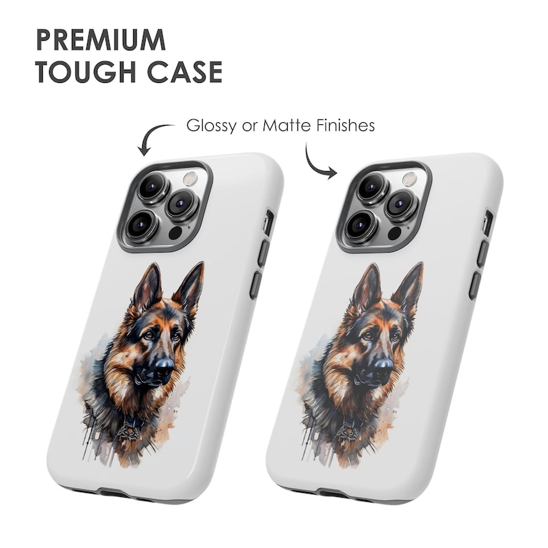 Watercolor German Shepherd Phone Case: Dog Lover Gift for iPhone, Samsung & Pixel image 4