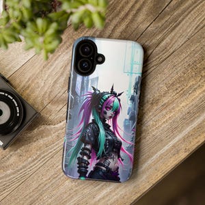 Cyberpunk Anime Phone Case - Cybergoth Girl Japanese Art Cover for iPhone 17 Air 16 Pro Max 15 14 13, Samsung S25 Ultra S24 S23, Pixel 9 Pro image 8