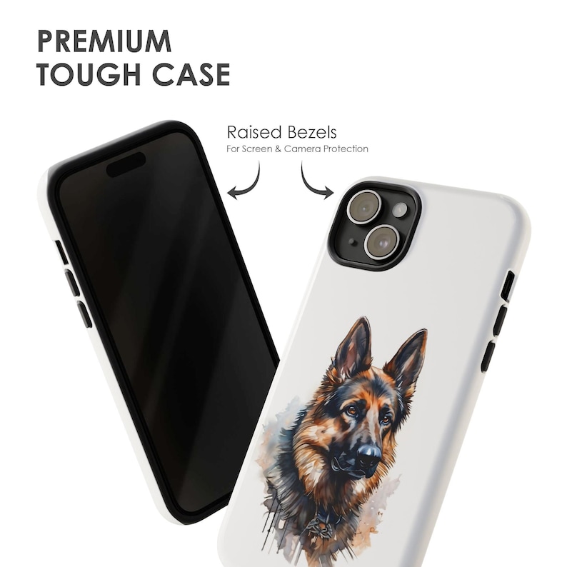 Watercolor German Shepherd Phone Case: Dog Lover Gift for iPhone, Samsung & Pixel image 3