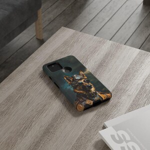 Steampunk Schäferhund Handyhülle - Sci-Fi Viktorianischer Hund Art Cover für iPhone 17 Air 16 Pro Max 15 14, Samsung S25 Ultra S24 S23, Pixel 9 Bild 10