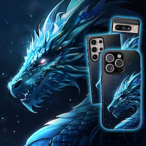 Blue Dragon Phone Case, Mythical Pixel 9 Pro Case, Dragon iPhone 16 Pro Case, Fantasy S25 Ultra Case, Chinese Dragon iPhone 15 Pro Case