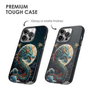 Japanischer Drache Handyhülle: Traditionelle Kunst, langlebig, doppellagig für iPhone, Samsung & Pixel Bild 4