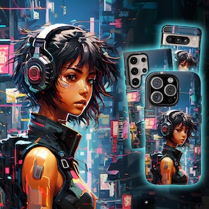 Anime Cyberpunk Phone Case, Cyberpunk iPhone Case, Japanese Pixel 9 Case, Manga Samsung S24 Ultra Case, Anime Phone Case, Anime iPhone Case