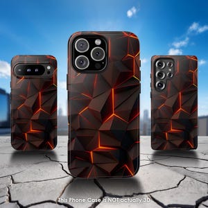 幾何学模様の抽象的な携帯電話ケース、幾何学模様のiPhone 16 Proケース、抽象的なPixel 9 Proケース、3D幾何学模様のSamsung S25 Ultraケース、抽象的なS23ケース