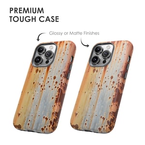 Rusted Metal Effect Phone Case: Industrial Art, Tough Dual Layer image 4