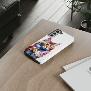 Watercolor Cat Phone Case - Cute Watercolour Pet Animal Cover for iPhone 17 Air 16 Pro Max 15 14 13, Samsung S25 Ultra S24 S23, Pixel 9 Pro image 10