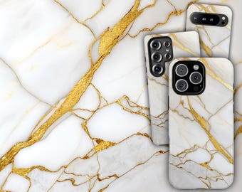 Golden Vein Marble Phone Case, Luxury iPhone 16 Pro Case, Marble Pixel 9 Pro Case, Luxury S25 Ultra Case, Gold Marble iPhone 15 Pro Case