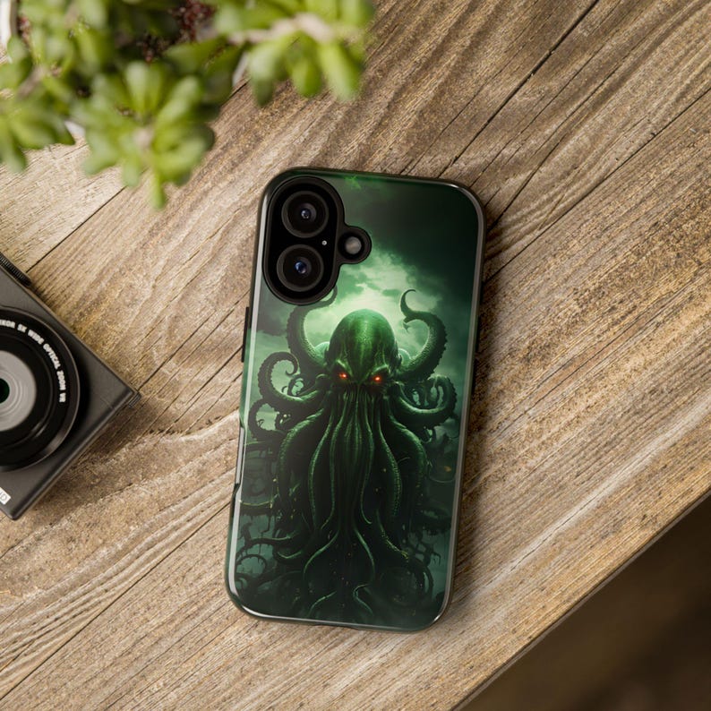 Cthulhu-telefoonhoesje - Sea Monster Gothic Horror Cover voor iPhone 17 Air 16 Pro Max 15 14 13, Samsung S25 Ultra S24 S23 S22 S21, Pixel 9 Pro 8 afbeelding 6