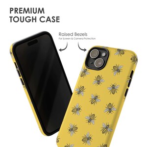 Bumble Bee-telefoonhoesje - gele insectenpatroon hoes voor iPhone 17 Air 16 Pro Max 15 14 13 12 11, Samsung S25 Ultra S24 S23, Pixel 9 Pro 8 7 afbeelding 4