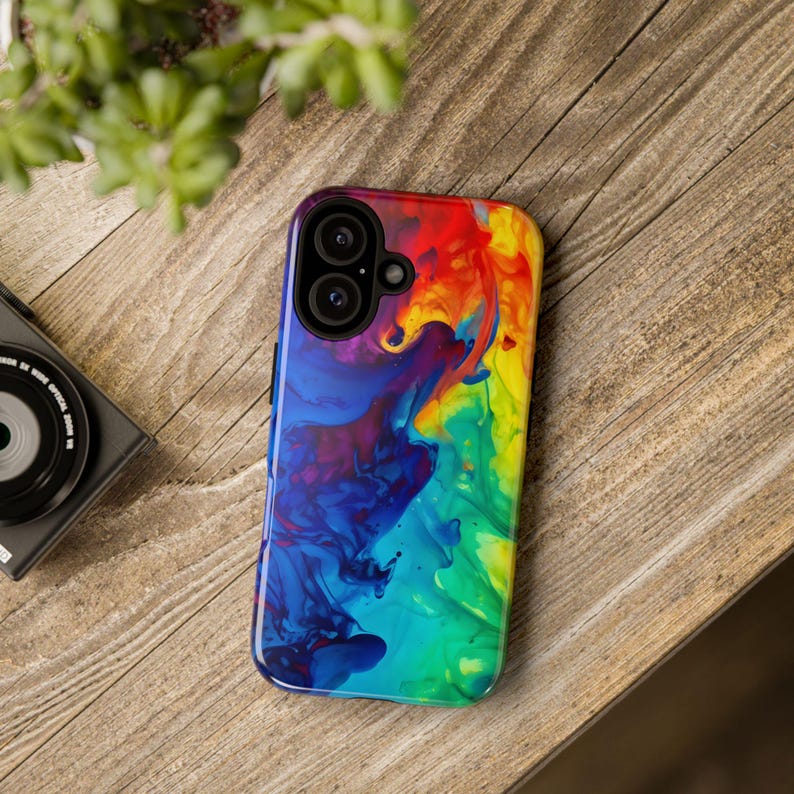 Rainbow Liquid Phone Case - Colorful Abstract Art Cover for iPhone 17 Air 16 Pro Max 15 14 13 12, Samsung S25 Ultra S24 S23 & Pixel 9 Pro 8 image 6