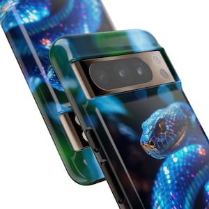 Blått ormskal för iPhone: Gåva till reptilälskare för iPhone, Samsung och Pixel bild 2