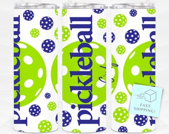 Personalized Pickleball Tumbler: 20oz Stainless Steel, Gift for Player
