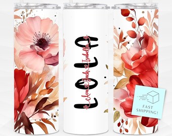 Personalized Lola Tumbler with Grandchildren's Names, Custom Mother's Day gift for Lola, Birthday Present for Lola RP169