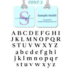 Custom Aluminum Monogram Luggage Tag Double sided Personalized Bag Tag Backpack Tag Name Tag Vacation Travel School Luggage Tag Accessory Gift, Choose color combination,  monogram font and customization. Helpful to identify and find luggage.