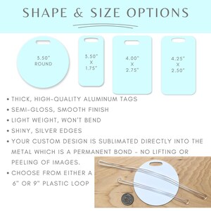 Custom Monogram Luggage Tag Personalized Bag Tag Retro Boho Preppy Designs Backpack Tag Name Vacation Travel School Luggage Accessory Gift image 3