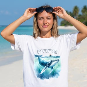 Buckelwal Hope Shirt , Wal Timmy Shirt, emotionales Ozean-Liebhaber-Geschenk, Geschenk für Sie