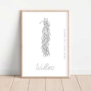 Celtic Willow Tree Print | Celtic Astrology | Birthday Gift | Printable Wall Art | Celtic Tree Zodiac | April Birthday | Wall Art Print