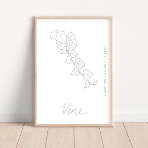 Celtic Vine Tree Print | Celtic Astrology | Birthday Gift | Printable Wall Art | Celtic Tree Zodiac | September Birthday | Wall Art Print
