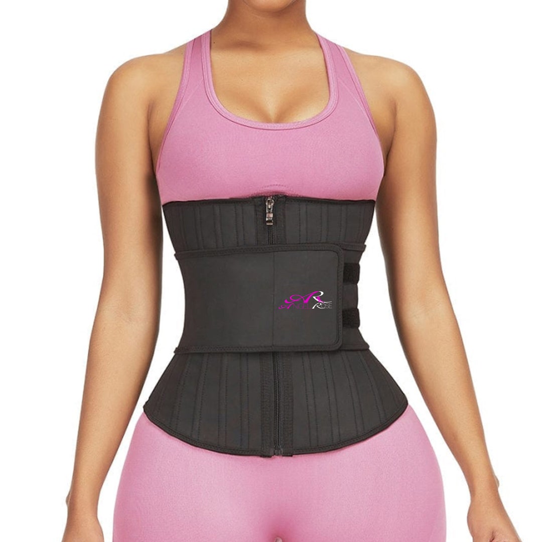 Ladies Waist Trainer, Large Sizes, 25 Steel Bones Latex Waist Trainer