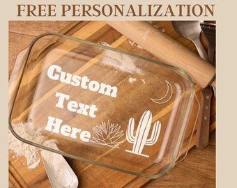 Custom Etched Glass Casserole Dish: Personalized Bakeware Gift