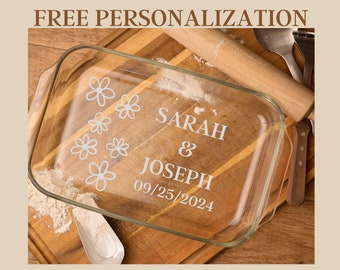 Personalized Casserole Dish – Custom Wedding & Bridal Shower Gift for Newlyweds