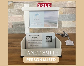 Real Estate Business Card Holder Personalized For Sale