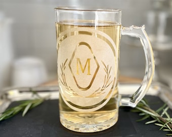 Personalized 16oz Beer Mug – Custom Stein for Husband, Groomsmen, or Men’s Housewarming Gift