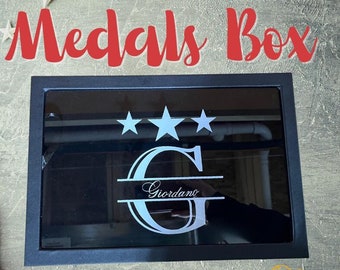 Personalized Memorial Pin & Medal Box – Custom Keepsake Storage for Pins, Medals, and Memorial Jewelry