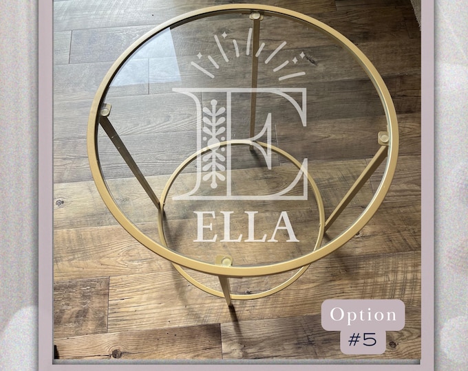 Personalized Etched Glass Side Table – Custom Nursery & Kids' Room Decor with Unique Designs