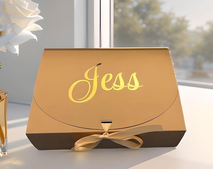 Personalized Gift Box – Custom Message on Lid or Inside, Ideal for Bridesmaid Proposals, Birthdays & Special Occasions