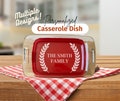 Personalized Etched Pyrex Casserole Dish – Engraved Family Keepsake