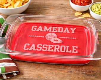 Gameday Casserole Dish Design 9x13-Includes Lid