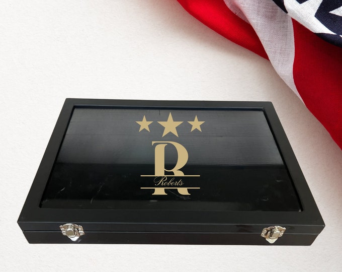 Personalized Medal Display Box- For Military & Veterans