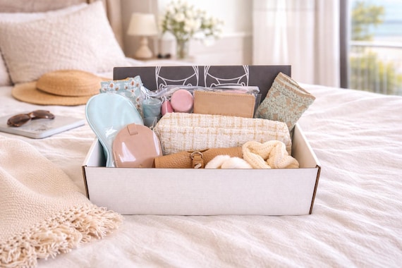 Travel Essentials Kit – TSA Compliant Travel Gift Box, Vacation Organizer Set
