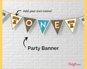 EDITABLE printable 1st Birthday Party Banner